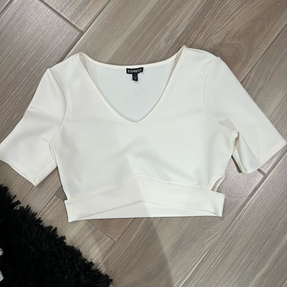 White crop top